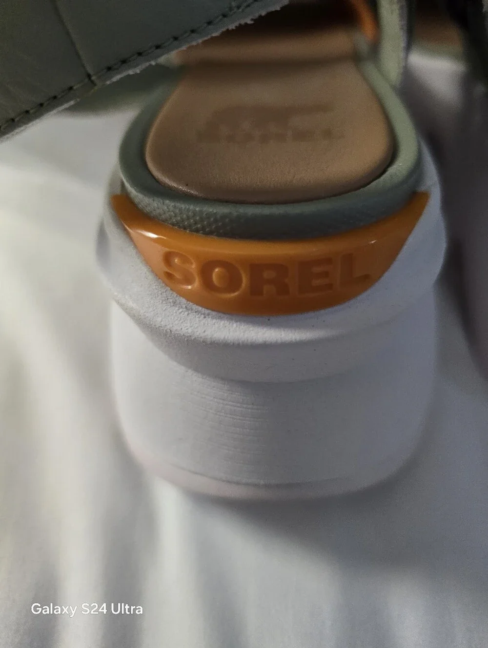 Sorel Kinetic Impact Y Strap High Sandals Womens Orange Green White Size 9 (40) - Picture 11 of 13